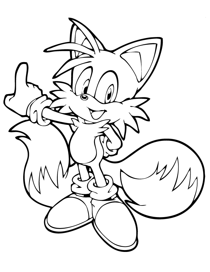 animal tails coloring pages sonic the hedgehog tails pointing coloring page h m pages coloring tails animal 