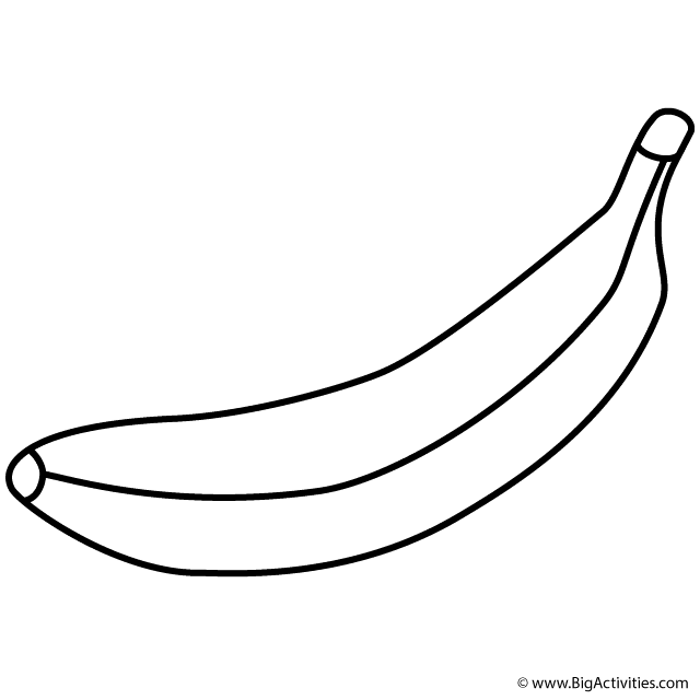 banana for coloring one large banana coloring page for kids biglietto for coloring banana 