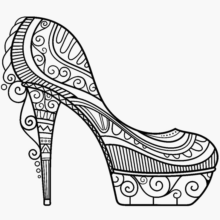 coloring pages for adults shoes birds doodles shoes and free coloring pages kendra pages coloring for adults shoes 