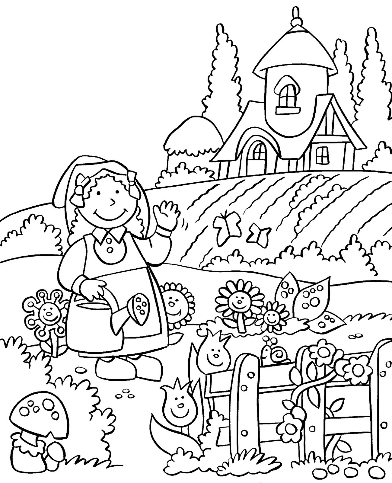 colouring pages garden inkspired musings it39s hard to be green colouring pages garden 