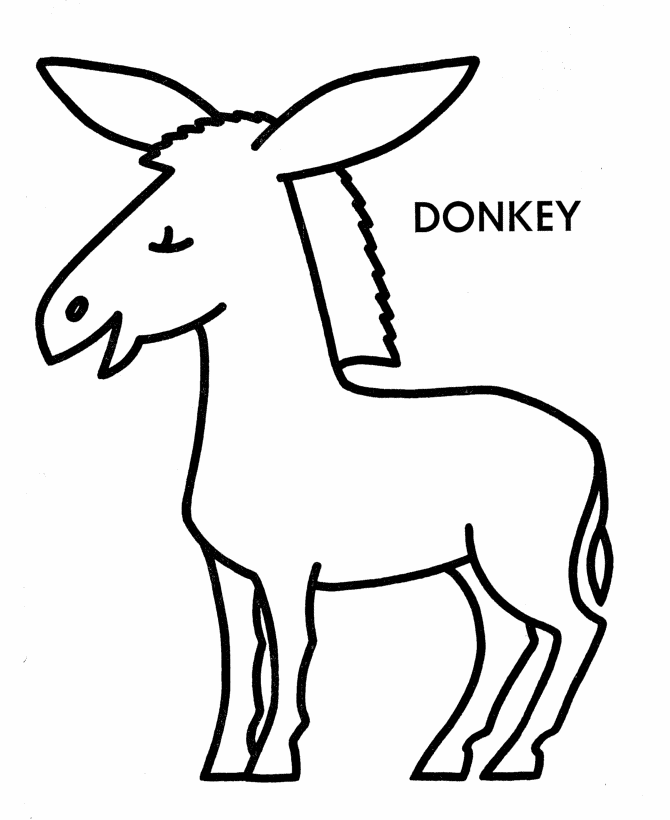 donkey coloring pages donkey coloring page getcoloringpagescom donkey pages coloring 