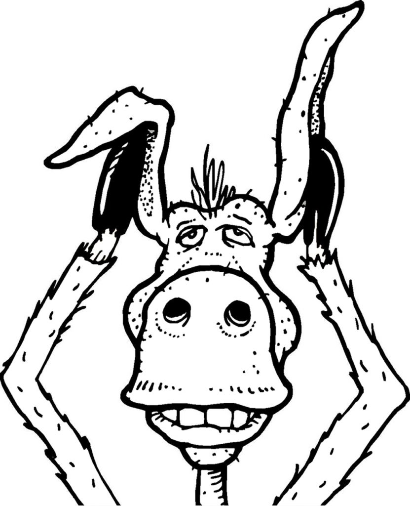 donkey coloring pages free printable donkey coloring pages for kids pages coloring donkey 1 1