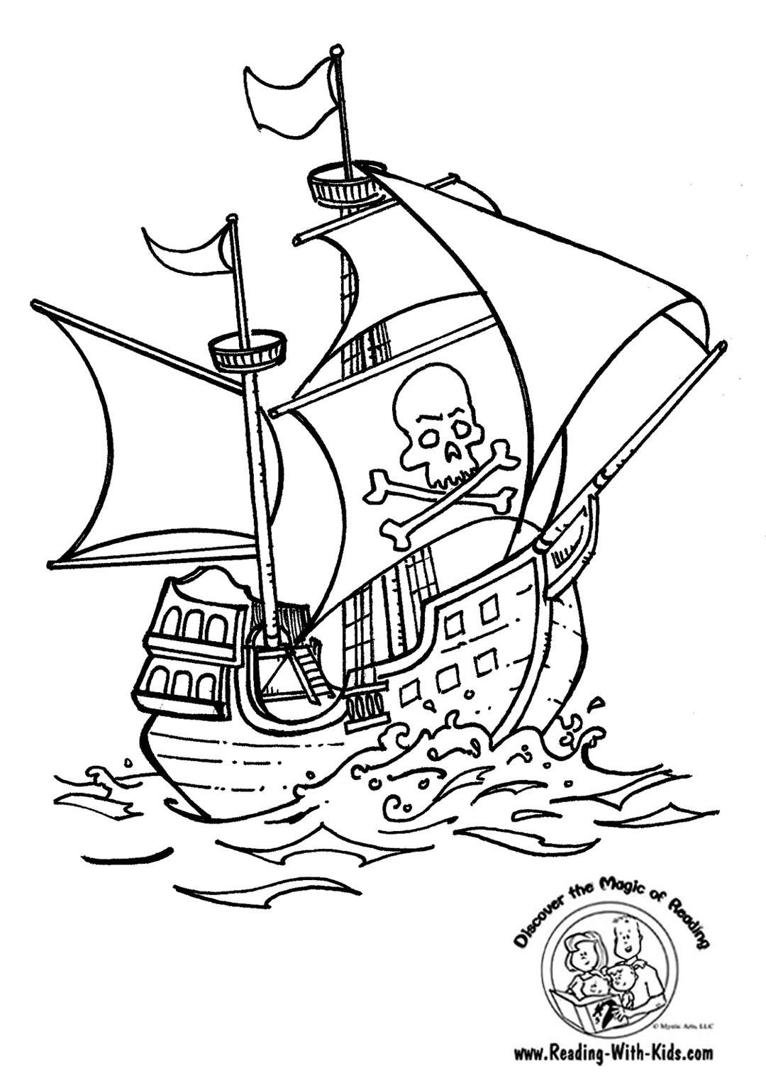 pirate ship to color color kid stuff free coloring pages for kids part 2 pirate to ship color 