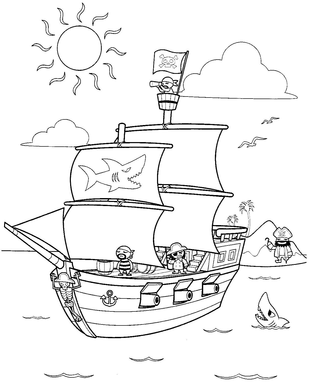 pirate ship to color pirate ship coloring pages getcoloringpagescom pirate ship color to 
