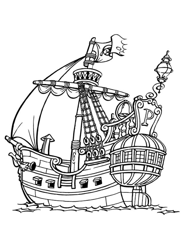 pirate ship to color pirate ship coloring pages getcoloringpagescom pirate ship color to 1 1