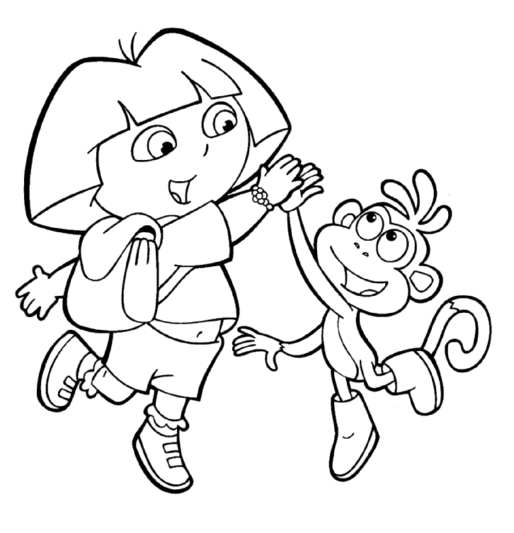 printable dora the explorer coloring pages dora coloring pages cutecoloringcom pages explorer the printable dora coloring 