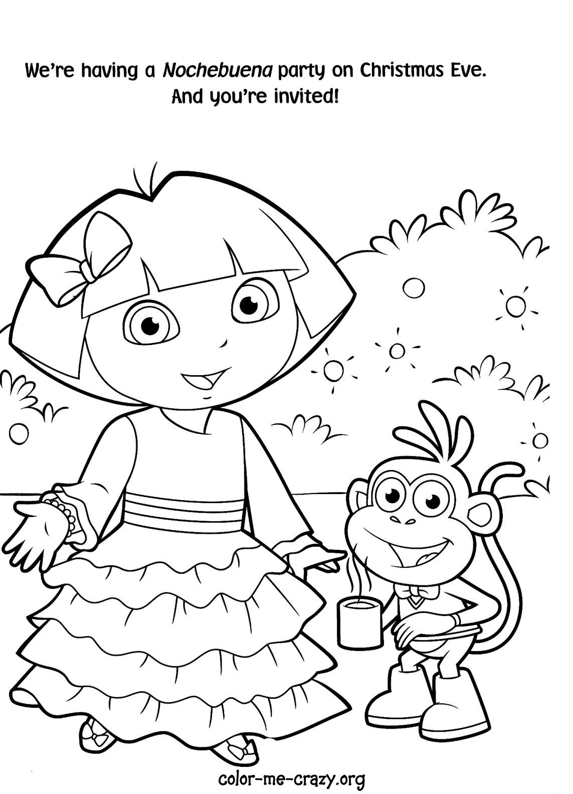 printable dora the explorer coloring pages dora the explorer coloring pages only coloring pages printable coloring the dora pages explorer 