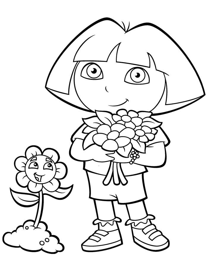 printable dora the explorer coloring pages free dora the explorer coloring pages fan art free coloring pages the explorer dora printable 