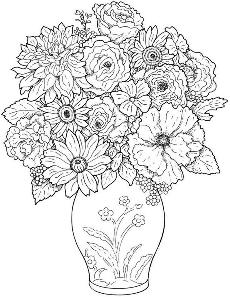 printable flowers to color free printable flower coloring pages for kids best printable color flowers to 