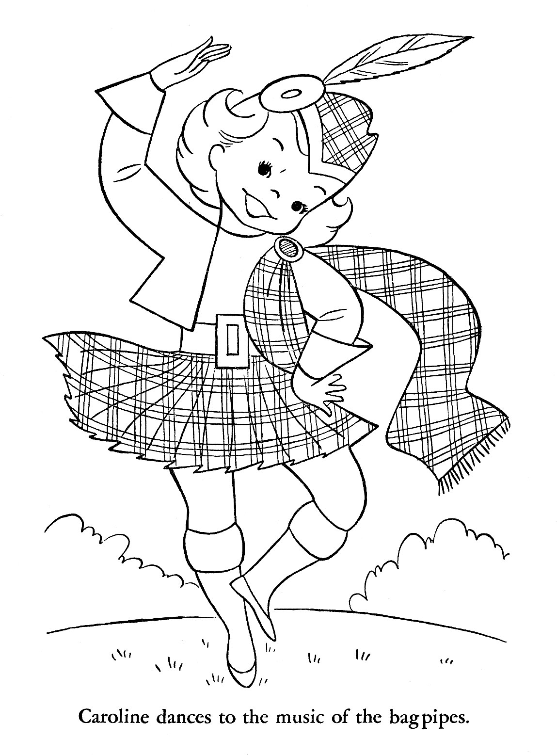 scotland colouring pages children of other lands 1954 belgium spain portugal pages scotland colouring 