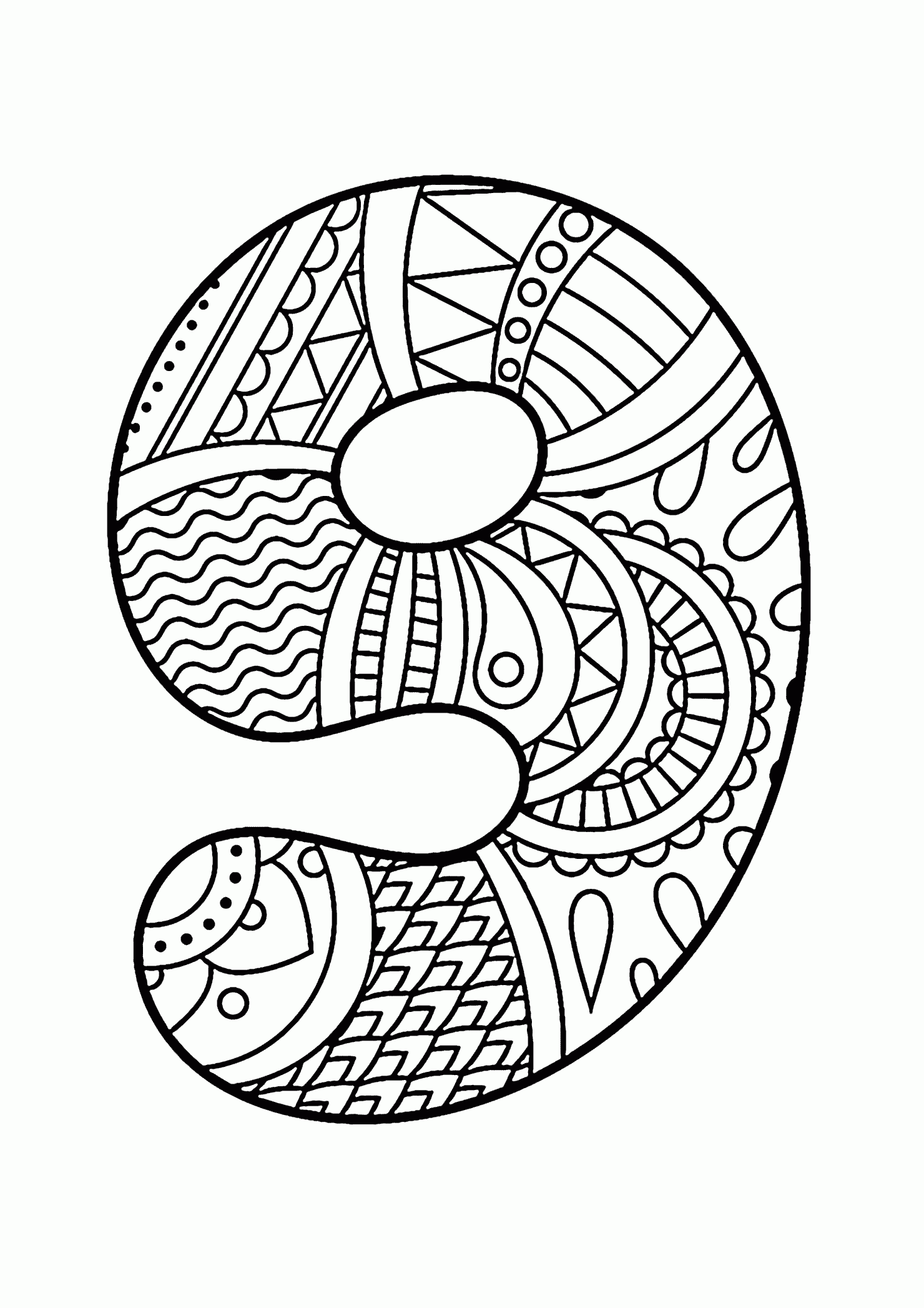 9 colouring pages number 9 coloring page getcoloringpagescom colouring pages 9 