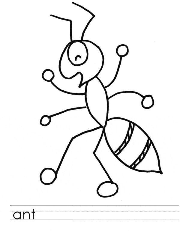a for ant coloring pages free printable ant coloring pages for kids for coloring ant pages a 