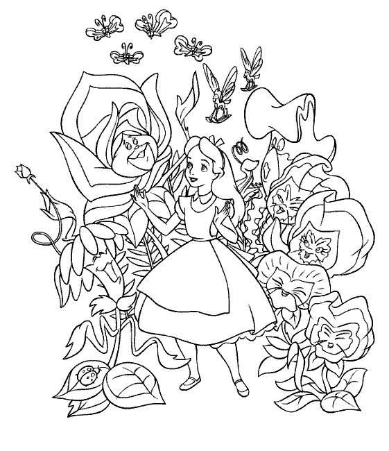 alice in wonderland coloring pages alice in wonderland coloring pages disneyclipscom wonderland alice in pages coloring 