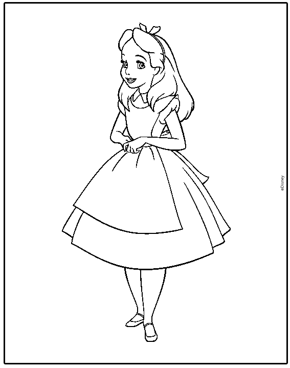 alice in wonderland coloring pages alice in wonderland coloring pages from disney alice pages wonderland in coloring 