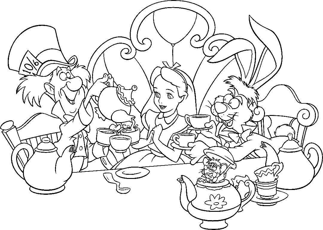 alice in wonderland coloring pages mad hatter alice wonderland coloring pages sketch coloring in pages wonderland alice coloring 
