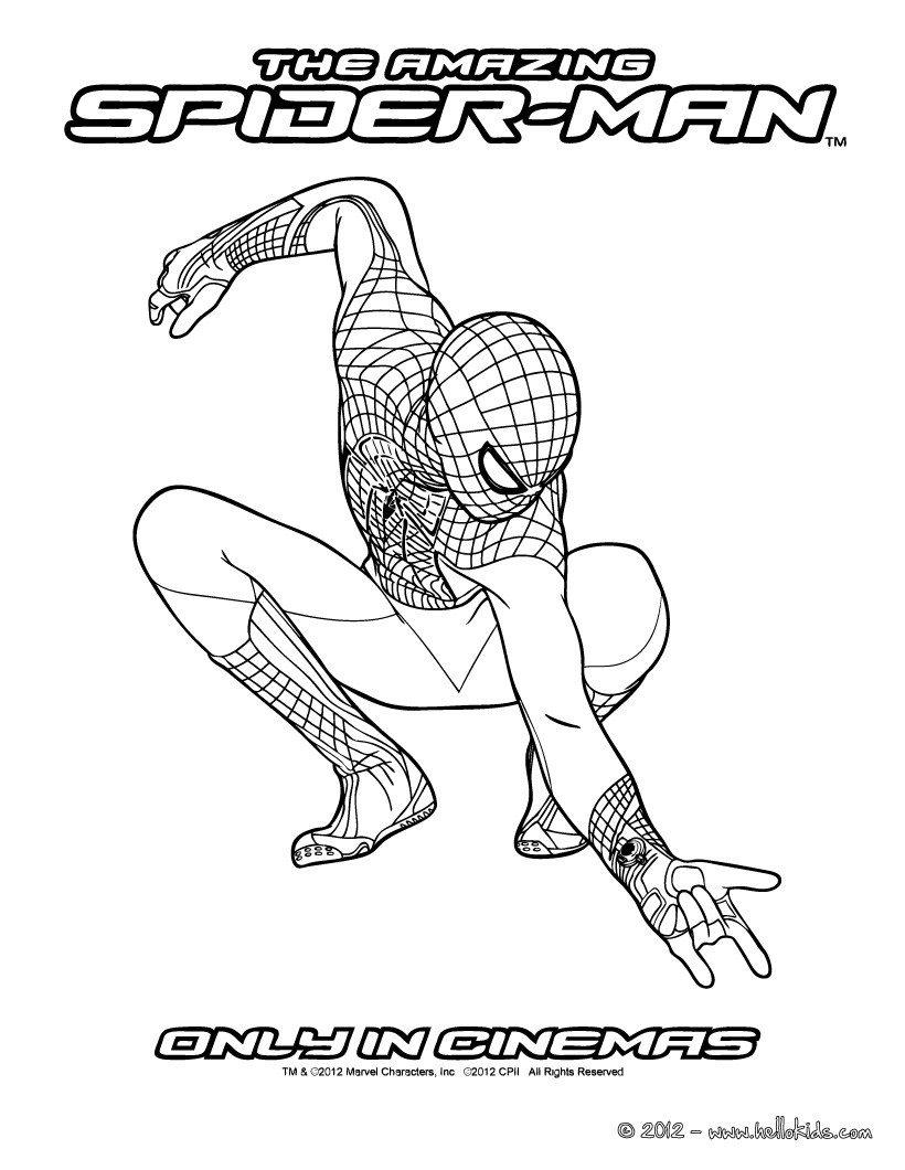 amazing spider man coloring pages the amazing spiderman online coloring pages hellokidscom pages amazing man spider coloring 