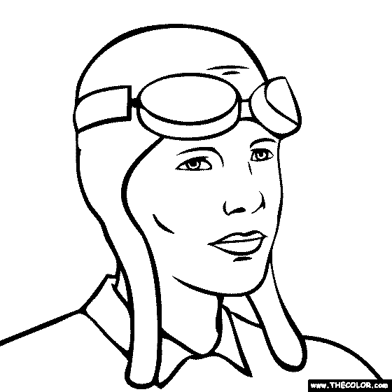 amelia earhart coloring page famous historical figure coloring pages page 3 coloring earhart amelia page 
