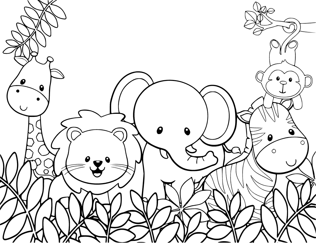 animal coloring pages toddlers easy animal coloring pages for kids at getcoloringscom coloring toddlers pages animal 