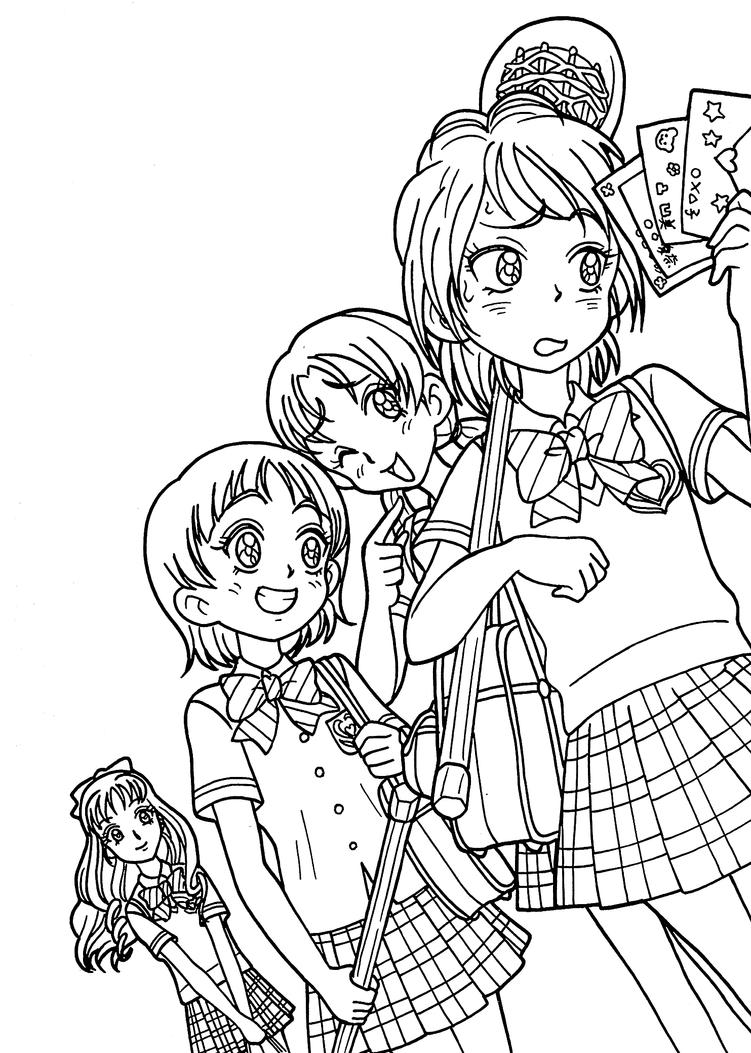 anime coloring page cute anime girl lineart by chifuyu san on deviantart coloring page anime 