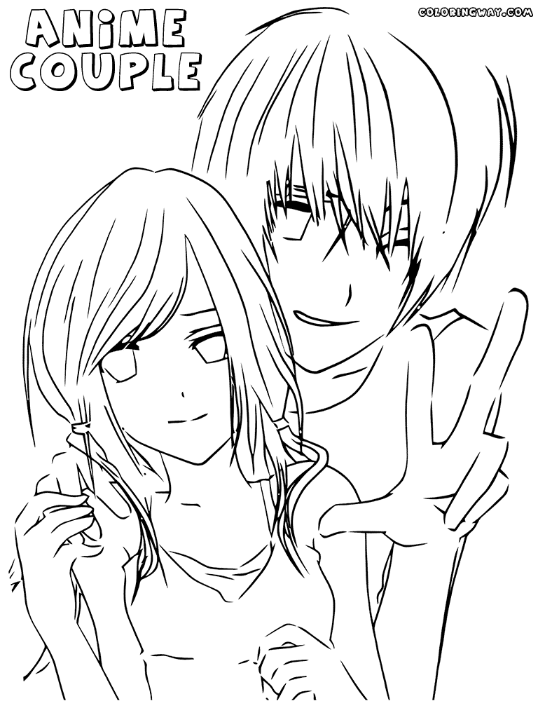 anime couple coloring pages to print cute couple coloring pages scicomnyccom doodle coloring pages anime print couple to 