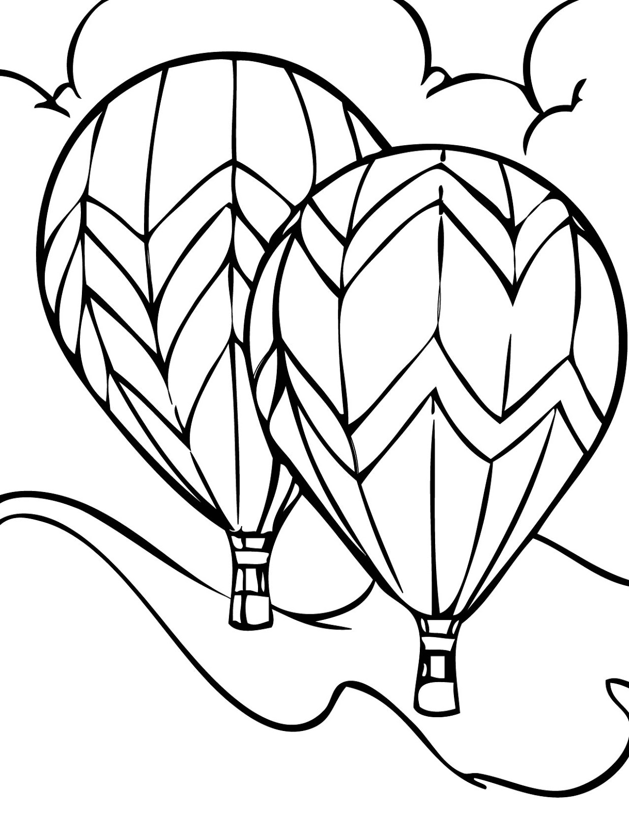 balloons to color fun learn free worksheets for kid ภาพระบายสพาหนะชนด balloons to color 