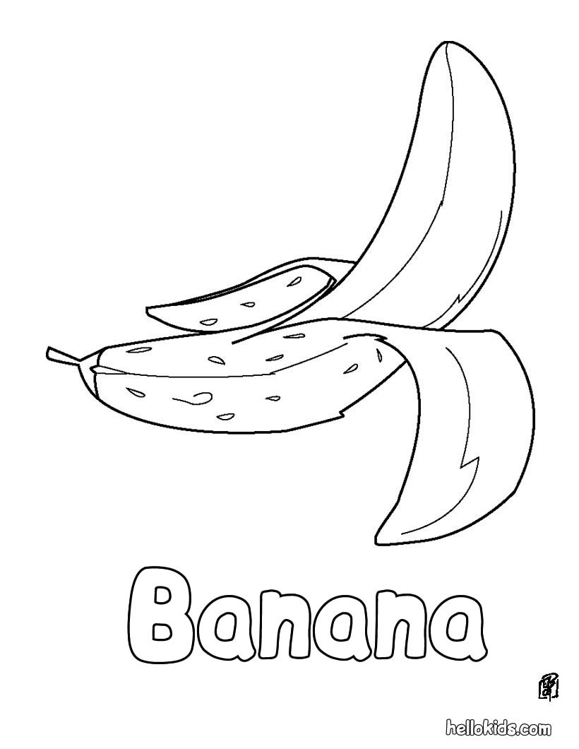 banana picture to color banana coloring pages best coloring pages for kids banana picture color to 