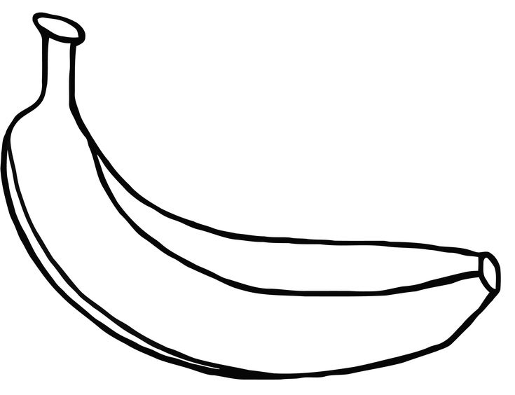 banana picture to color one banana fruits coloring pages coloring pages color banana picture to 