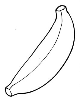 banana picture to color simple banana fruit coloring pages for kids boys and girls picture banana color to 