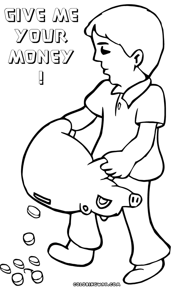 bank coloring pages saving my money in piggy bank coloring page color luna bank coloring pages 