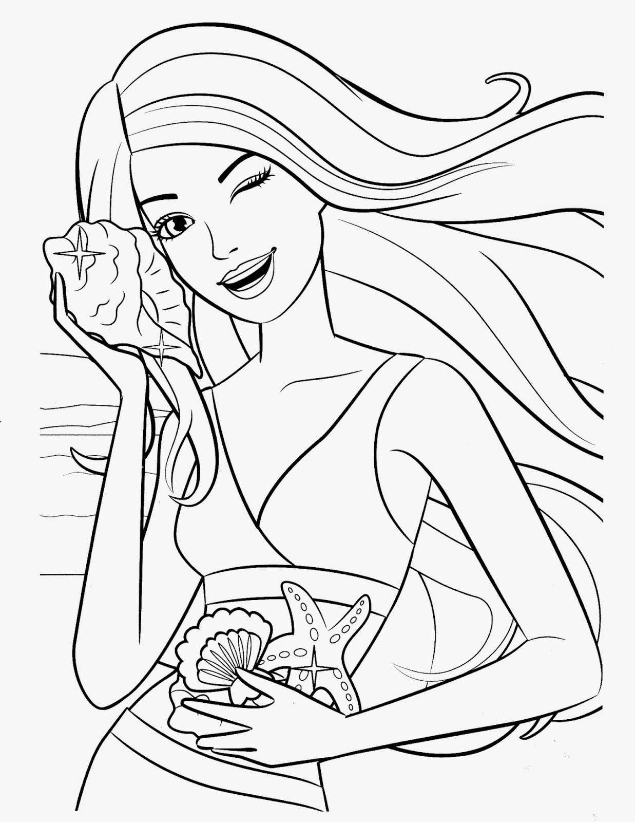 barbie pictures to print free printable barbie coloring pages for kids to barbie pictures print 