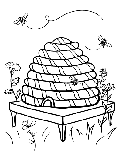 beehive coloring page bee coloring pages educational activity sheets and beehive coloring page 