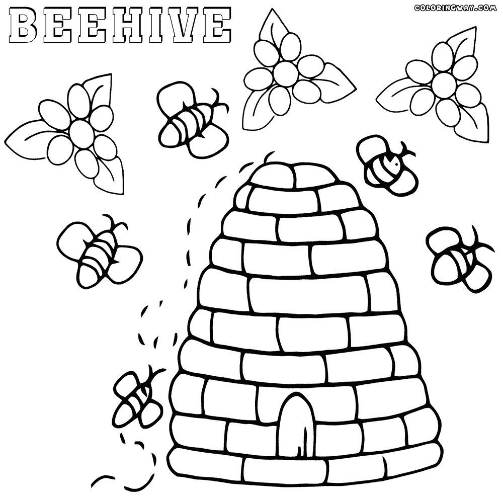 beehive coloring page bees make honey coloring page twisty noodle page coloring beehive 