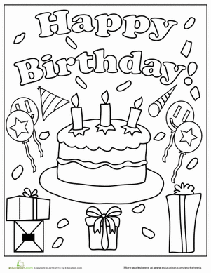 birthday party coloring page birthday party coloring pages coloring pages for kids birthday party page coloring 