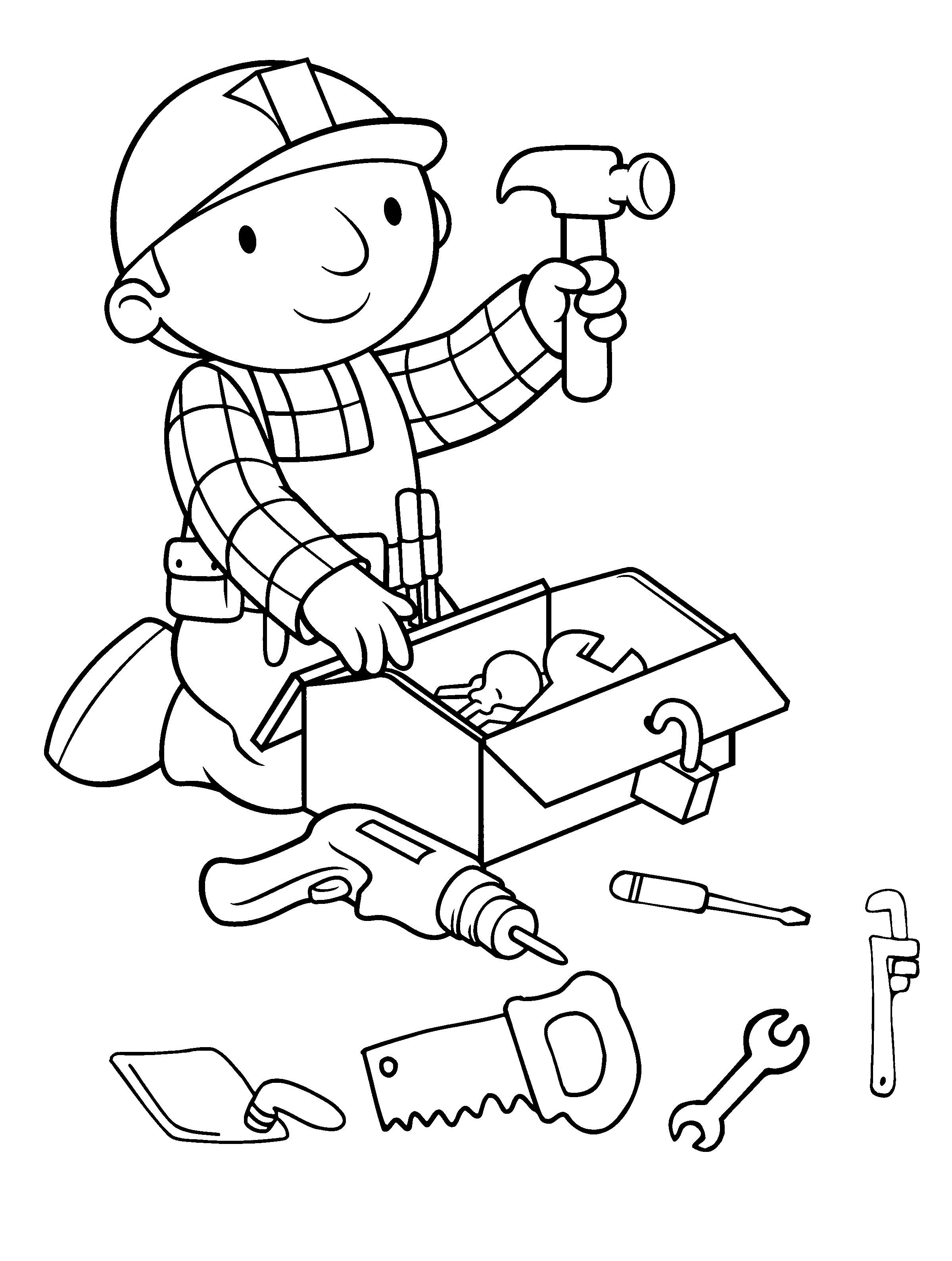 bob the builder coloring page free printable bob the builder coloring pages for kids the builder page coloring bob 