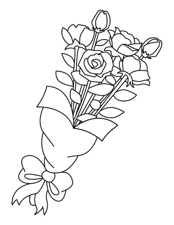 bouquet of roses coloring pages get the coloring page flower bouquet free printable roses of coloring bouquet pages 