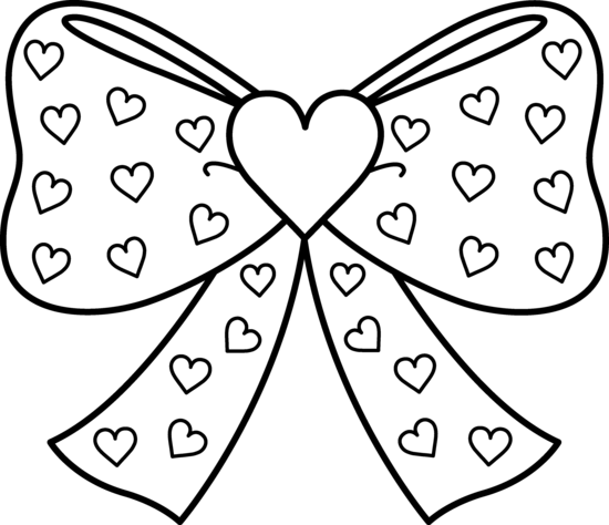 bow coloring page bow with hearts coloring page free clip art bow page coloring 