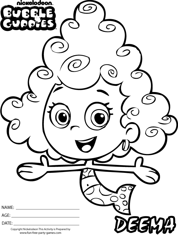 bubble guppies molly coloring pages printable coloring pages bubble guppies bubble molly pages coloring guppies bubble 