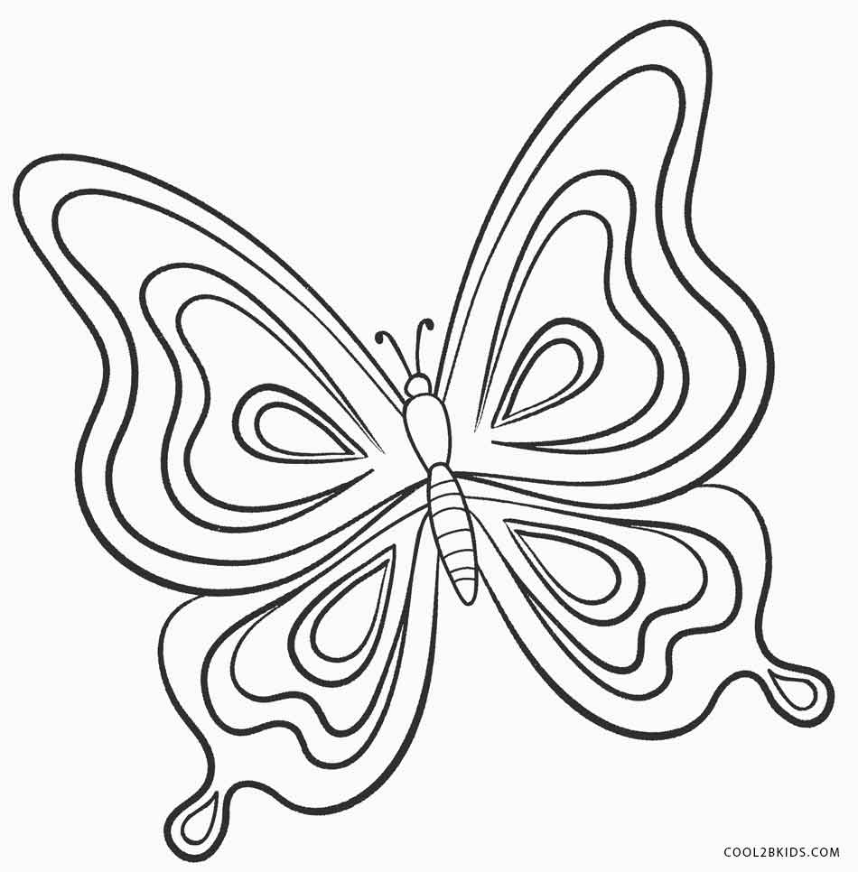 butterflies to color printable butterfly coloring pages for kids cool2bkids color butterflies to 