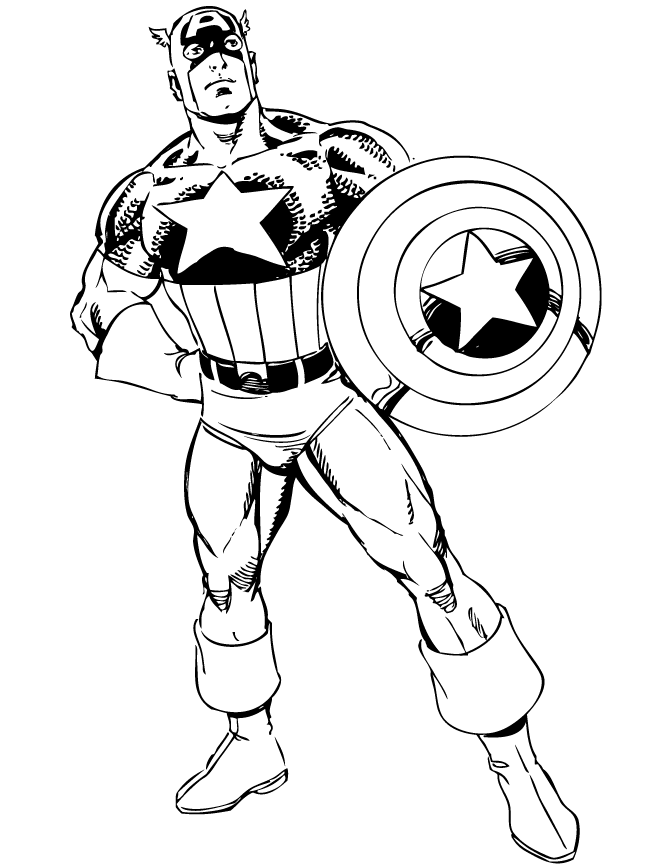 captain america colouring pictures fun learn free worksheets for kid captain america america captain pictures colouring 