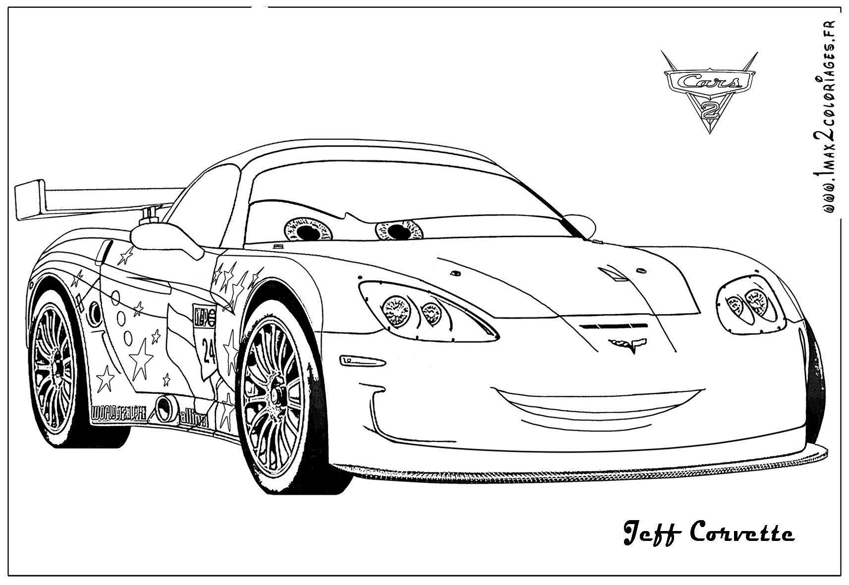 cars 2 pictures to print cars 2 jeff corvette coloring page cars coloring pages print pictures to 2 cars 