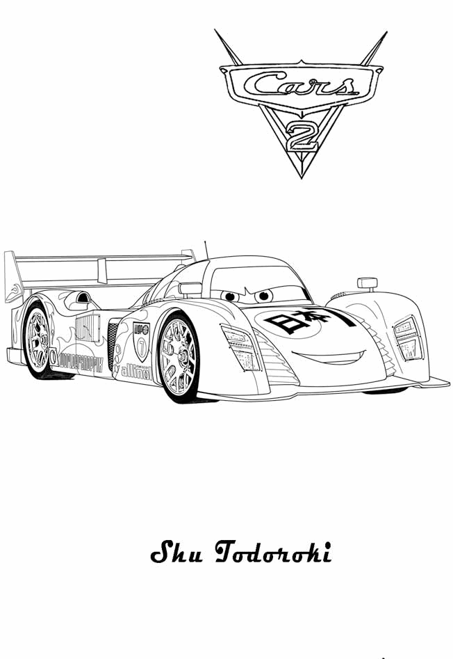 cars 2 pictures to print cars 2 shu todoroki race car printable coloring page print cars pictures to 2 