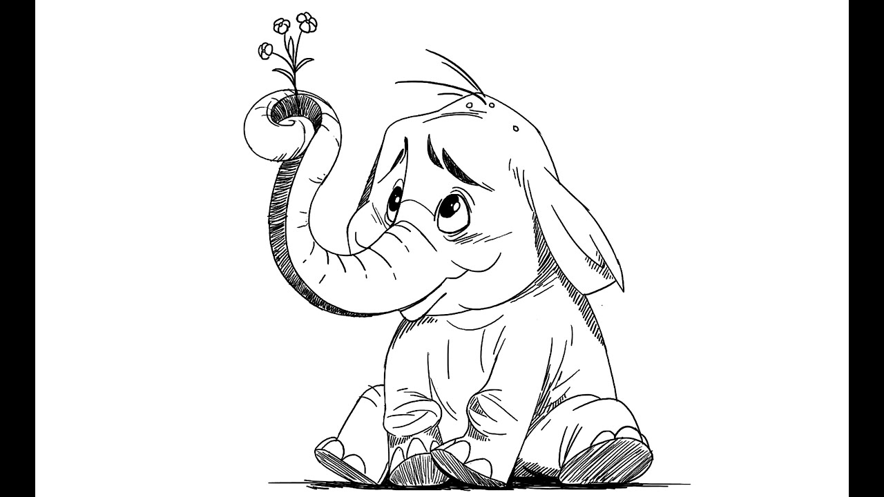 cartoon to draw how to draw cartoon elephant youtube to cartoon draw 