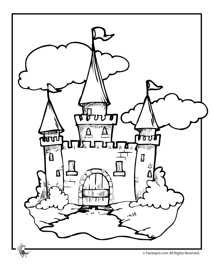 castle coloring pages fantasy castle coloring page free printable coloring pages castle pages coloring 