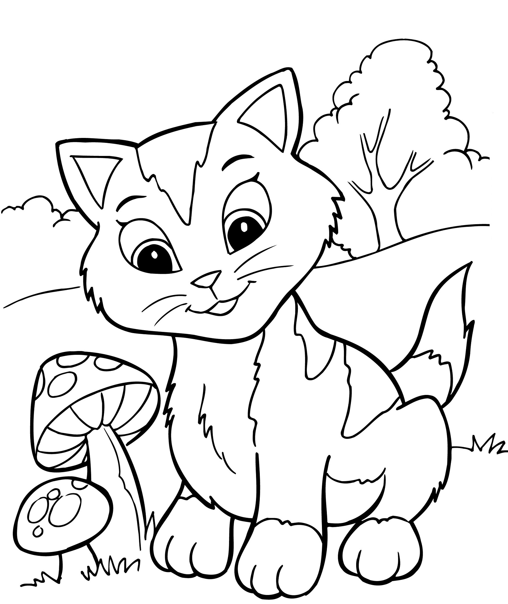 cat coloring page coloring pages cats and kittens coloring pages free and cat coloring page 