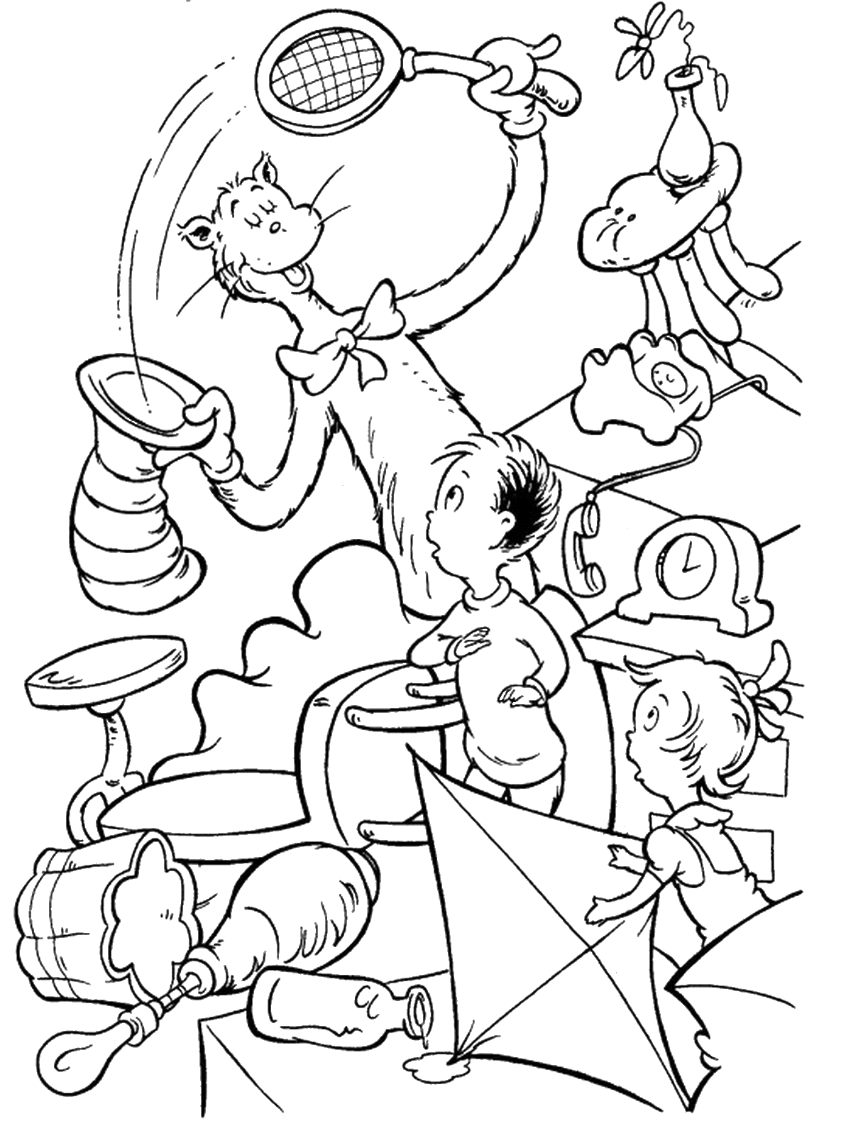 cat in the hat coloring sheets cat in the hat coloring pages kidsuki the in cat sheets hat coloring 