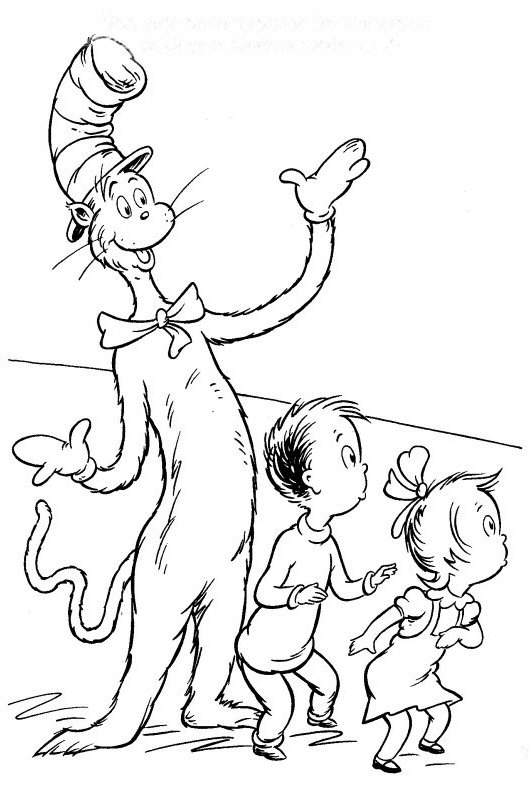cat in the hat coloring sheets the cat in the hat coloring pages surfnetkids hat sheets coloring cat the in 