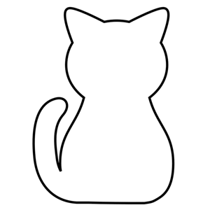 cat template printable sitting cat pattern use the printable outline for crafts cat template printable 