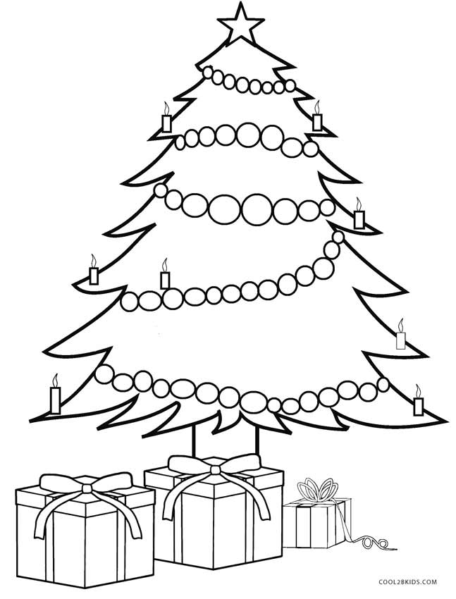 christmas tree coloring page presents coloring pages christmas tree coloring page tree christmas page coloring 