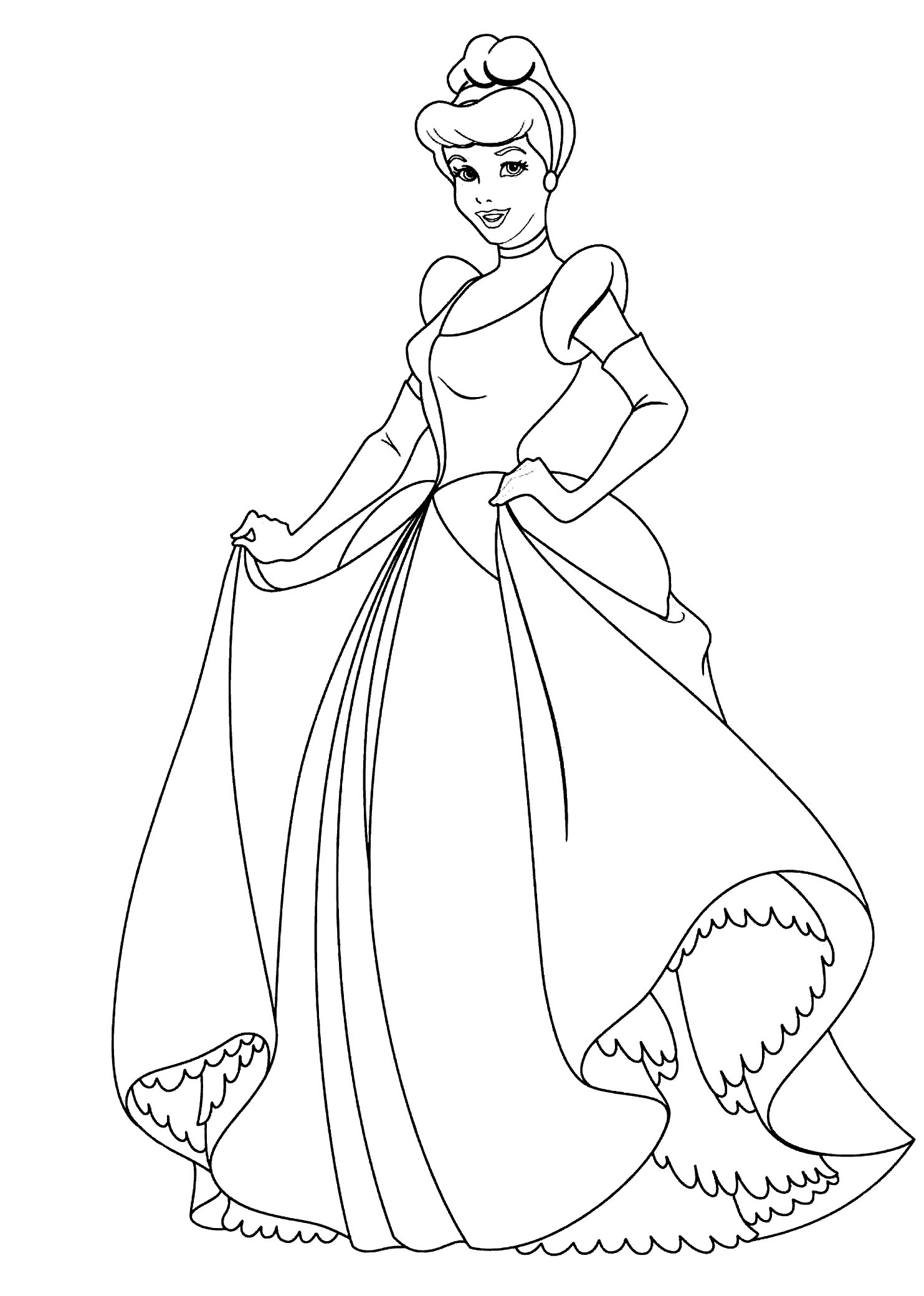 cinderella pictures to print and color cinderella princess coloring pages for kids printable and cinderella to pictures print color 