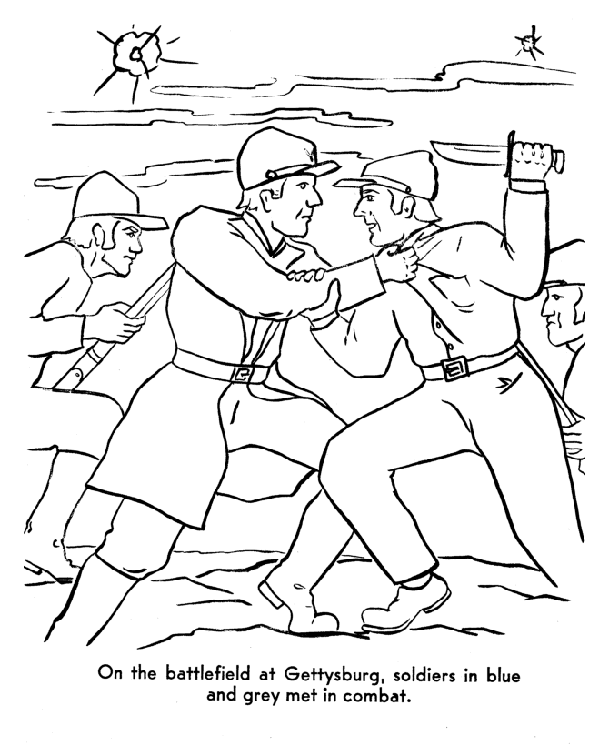 civil war coloring pages usa printables the battle of gettysburg america civil pages civil war coloring 